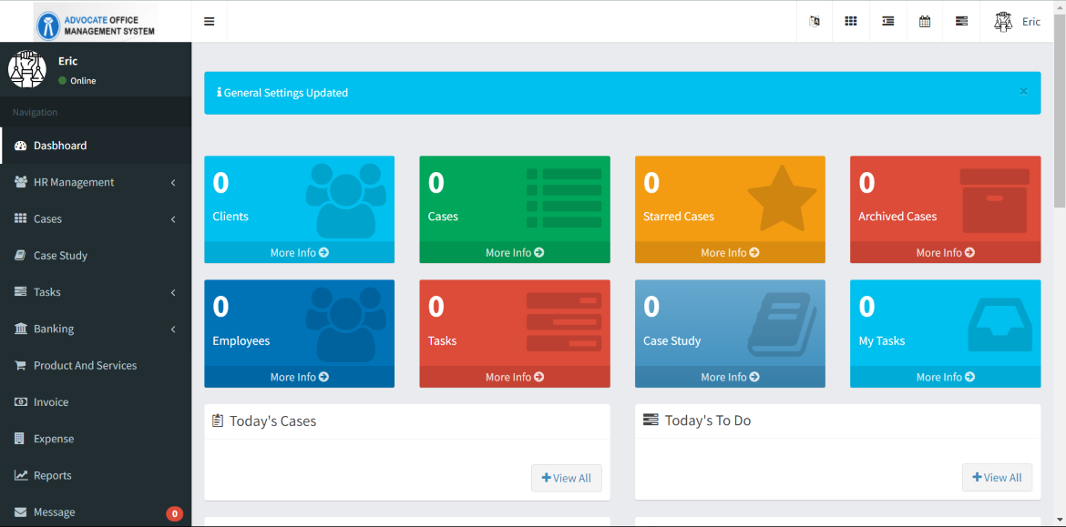 Advocate office management system